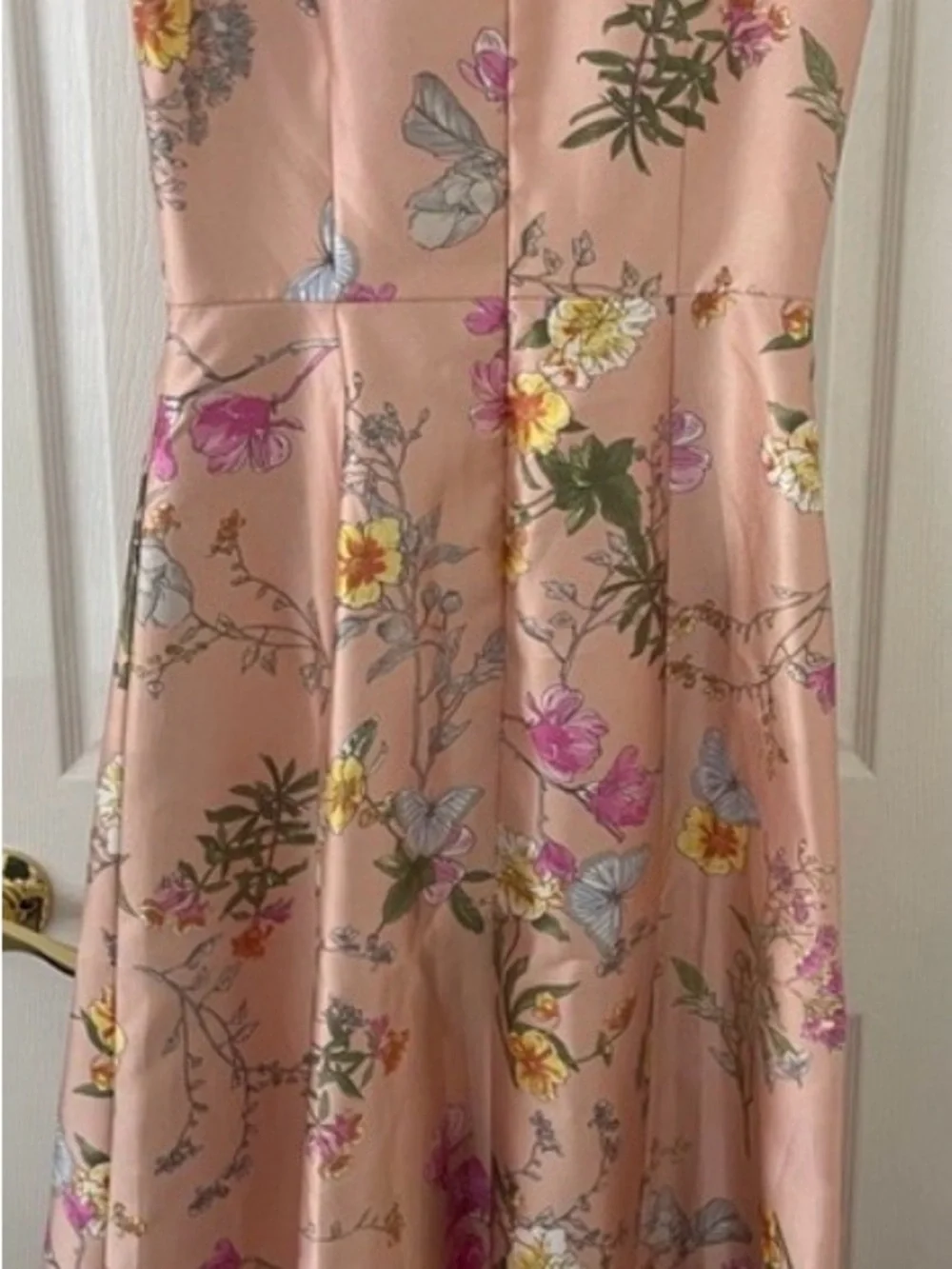ALFRED SUNG Blush Pink Floral Strap Maxi Dress - Picture 2 of 5